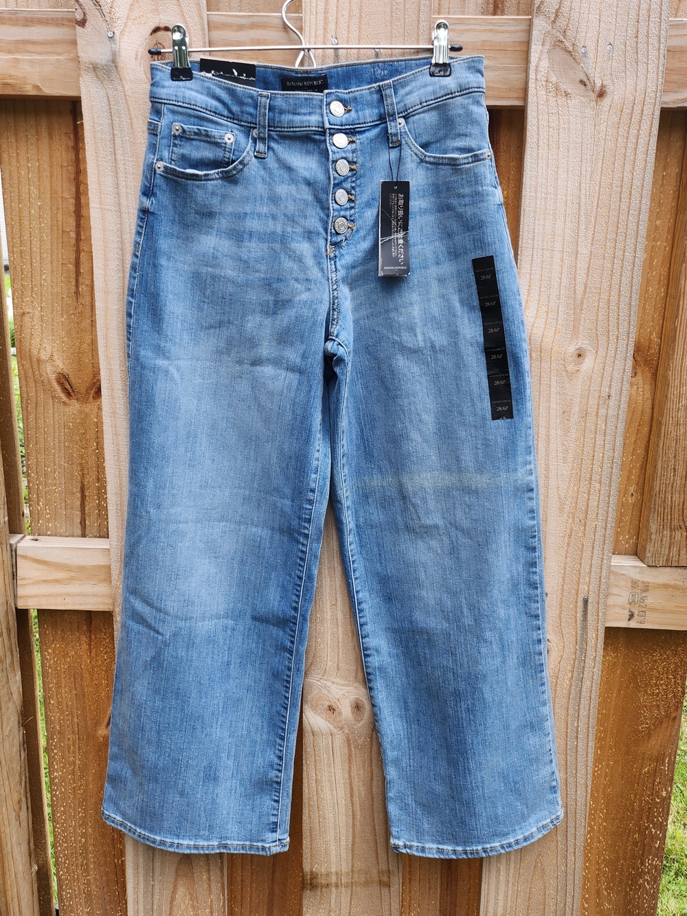 Banana Republic 28/6P Blue High-Rise Wide-Leg Jeans